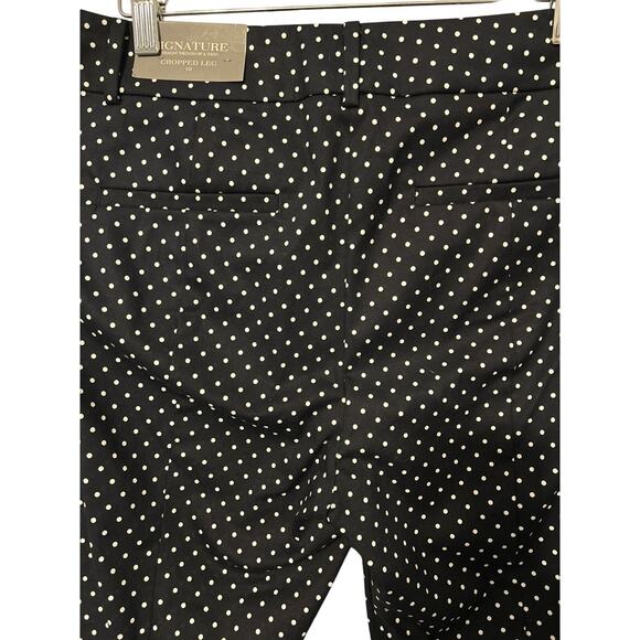 Ann Taylor Cropped Pants Navy White Dots Size 10 NWT - Picture 4 of 8